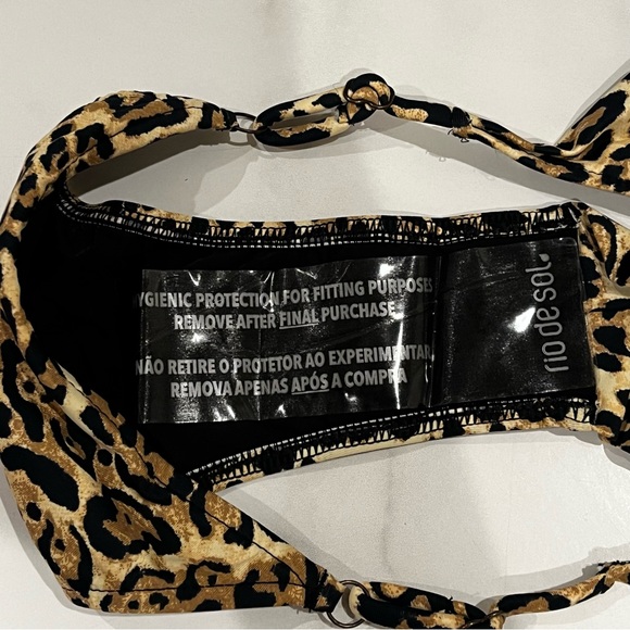 New Rio de Sol Brazilian Bottom Leopardo Invisible Bikini bottoms Medium - Picture 9 of 9